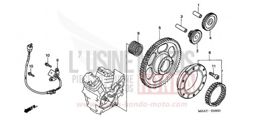 PULSE GENERATOR/ STARTING CLUTCH VT750C21 de 2001